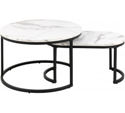 Sada stolků Spiro bílá oválná