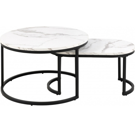 Sada stolků Spiro bílá oválná