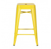 Barová židle Paris 66 cm žlutá inspirovaná Tolix