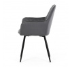 Jídelní židle, šedá, sametová látka, DCH-215 GREY4