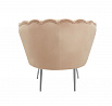 Křeslo velvet cappuccino /nohy stříbrné/ LC-032-1