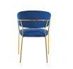 Židle velvet modrá K4-FX