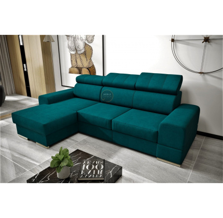 Rohová sedací souprava ROYAL MINI 260×160 - levá, tyrkysová
