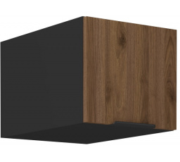 Horní skřínka MONZA - 40 NAGU-36 1F, Černá mat/Ořech