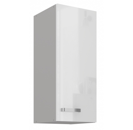 Horní skřínka BIANCA - 30 G-72 1F, Šedá / Bílý lesk Horní skřínka BIANCA - 30 G-72 1F, Šedá / Bílý lesk