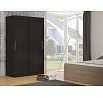 Šatní skříň s posuvnými dveřmi DENVER 150 Černá+Černá