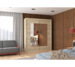 Posuvná skříň se zrcadlem ROSETTE 180 Sonoma+Sonoma