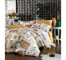 Saténový povlak na polštář Clock natur 40x40