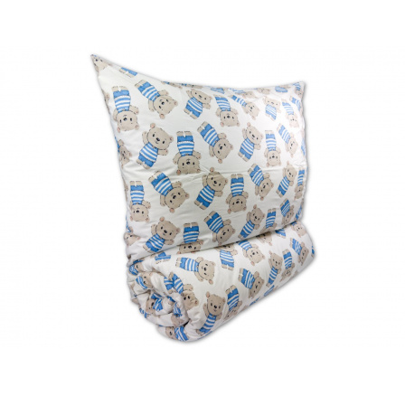 Krepové dětské povlečení 140x200, 70x90cm Medvídek