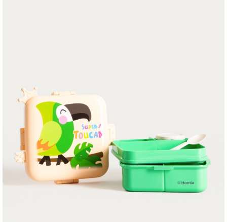 Lunchbox PETPACK krém s tukanem 1590ml+70ml 750113 Lunchbox PETPACK krém s tukanem 1590ml+70ml 750113