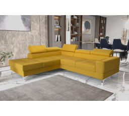 Rohová sedací souprava TOSCANIA II průměr 30x250 - žlutá , levá