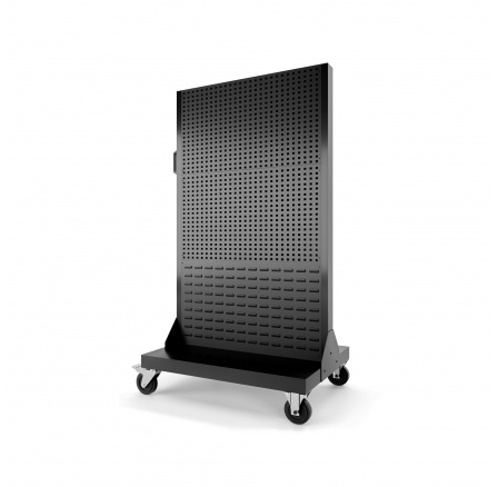 Dílenská stěna, tabule na nářadí MARIUSZ, 965 x 1555 x 610 mm, All Black: černá