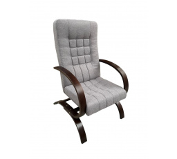 Křeslo Finela světle šedá/ořech