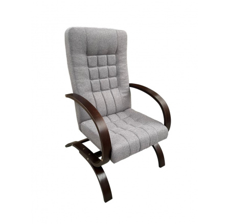 Křeslo Finela světle šedá/ořech