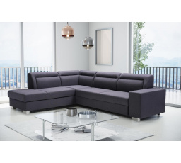 Rohová sedací souprava Davis tmavě šedá levá