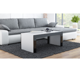 Konferenční stolek TESS, bílá/černá lamela