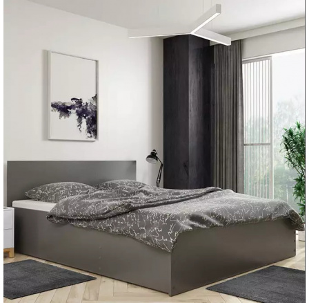 Postel PANAMAX s matrací, 140x200 cm, Grafit