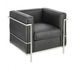 Křeslo Kubik černá kůže TP