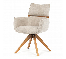 Jídelní židle, béžová, látka, DCH-D1348 CRM2