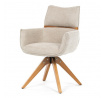 Jídelní židle, béžová, látka, DCH-D1348 CRM2