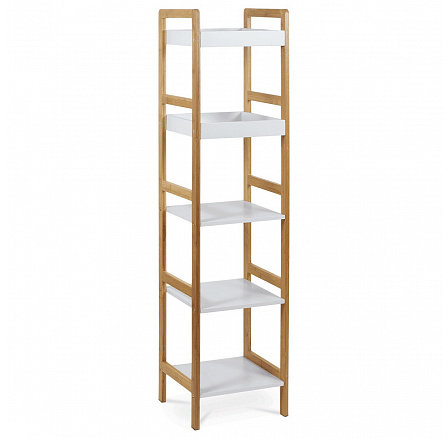 Regál, masiv, bílá, DR-013-5