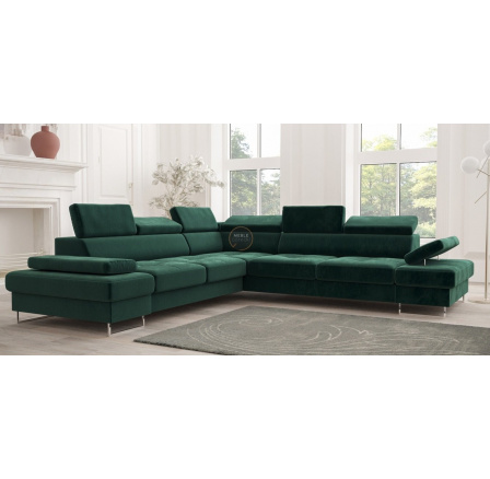 Rohová sedací souprava GALAXY MAX 280×280 - zelená , pravá