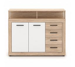 Komoda BLAGO MIDI A 119,5 cm Dub Sonoma/Bílá