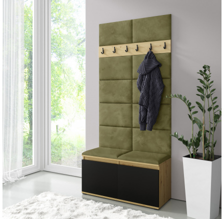 Předsíňová stěna EMI 1, Trinity 27/Artisan + černá