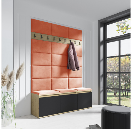 Předsíňová stěna EMI 6, Trinity 17/Artisan + Černá