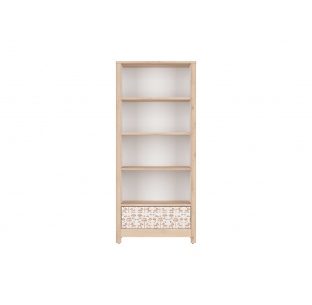 Regál TIMON REG1S/18 buk iconic/bílá/koník