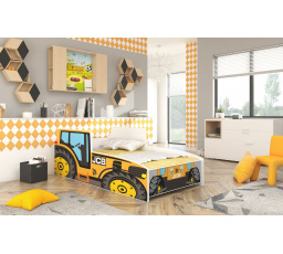 Postel s matrací TRACTOR YELLOW 140x70 Žlutá