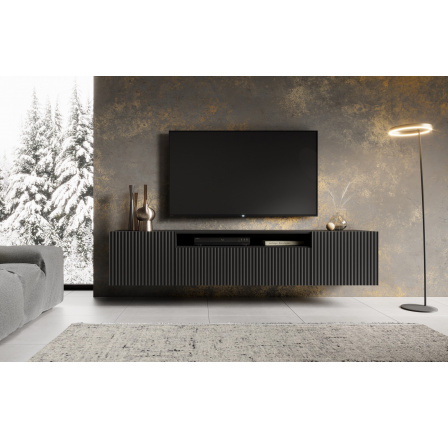 Závěsná TV skříňka NOEMI Černá+Černá Závěsná TV skříňka NOEMI Černá+Černá