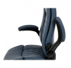 Kancelářské křeslo, houpací mechanismus, modrá ekokůže, KA-Y344 BLUE
