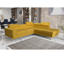 Rohová sedací souprava TOSCANIA II průměr 30x250 - žlutá , pravá