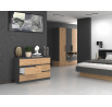 Komoda MALVÍNA M6 120, Dub antracit/Dub artisan