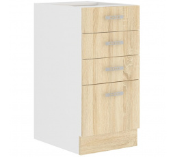 Kuchyňská dolní skříňka SALLY 40-D-4S-BB, Dub sonoma