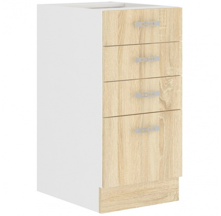 Kuchyňská dolní skříňka SALLY 40-D-4S-BB, Dub sonoma Kuchyňská dolní skříňka SALLY 40-D-4S-BB, Dub sonoma