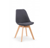Jídelní židle K303, šedá/buk