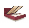 Postel MODULO W3 160 - Čelo postele, Bordó Monolith 59