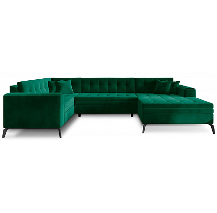 Sedací souprava ve tvaru U MONTEZ, Lukso 35 Pravá