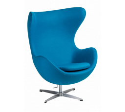 Křeslo Vejce kašmír světle modrá 43 Premium