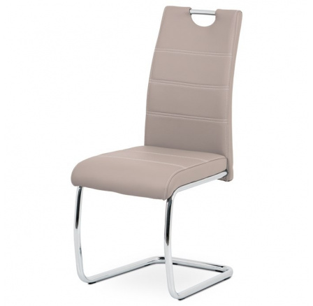 Jídelní židle, béžová, ekokůže, HC-481 LAN