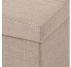 Taburet s úložným prostorem, béžová, látka, TAB-461 CRM2