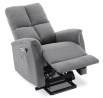 Polohovací křeslo, elektrické zabudované ovládání, šedá, látka, TV-929 GREY2