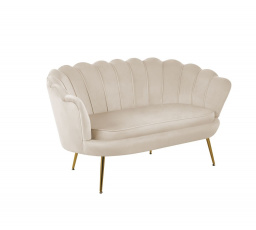 Sofa SF1-FXJG sametová béžová , nohy zlaté