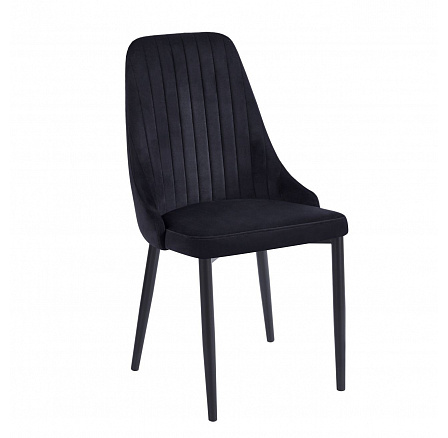 PŘEDPRODEJ -15% do 10.04 ! Sametová židle - Riviera 100 černá K44-FX