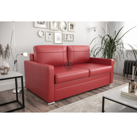Sofa s funkcí spaní AVANTI III 167cm - přírodní kůže - červená kůže
