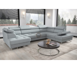 Rohová sedací souprava GALAXY MAX II s funkcí spaní 210x350x165 - Odstíny mátové, pravá