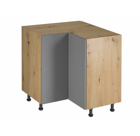 Kuchyňská rohová dolní skříňka Langen D90N, béžová/dub artisan Kuchyňská rohová dolní skříňka Langen D90N, béžová/dub artisan