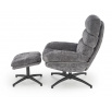 Křeslo DARIO s podnožkou, Šedá